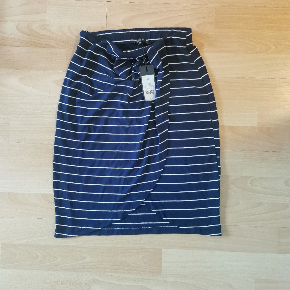 Striped tulip skirt